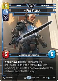 Pre Vizsla - Strong-Willed Ruler - Star Wars: Unlimited Galactic Championship 2026 trading card