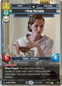 Mon Mothma - Clinging to Hope - Star Wars: Unlimited Galactic Championship 2026 trading card