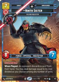 Ninth Sister - Hulking Inquisitor - Star Wars: Unlimited Galactic Championship 2026 trading card