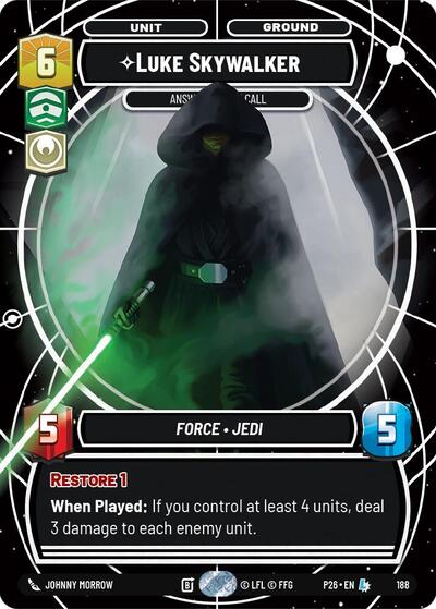 Luke Skywalker - Answering the Call Galactic Championship 2026 Legendary Star Wars Unlimited card — value and price