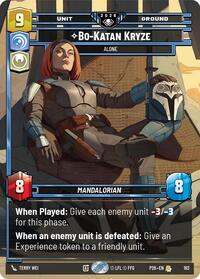 Bo-Katan Kryze - Alone - Star Wars: Unlimited Galactic Championship 2026 trading card