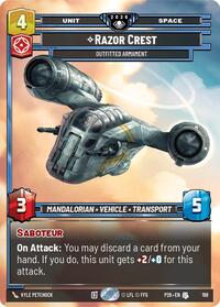 Razor Crest - Outfitted Armament - Star Wars: Unlimited Galactic Championship 2026 trading card