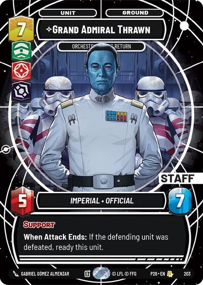 Grand Admiral Thrawn - Orchestrating His Return (Staff) Galactic Championship 2026 Rare Star Wars Unlimited card — value and price