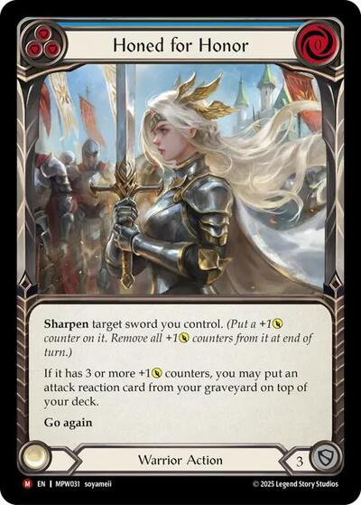 Honed for Honor card