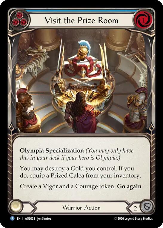 Visit the Prize Room AOL028 card