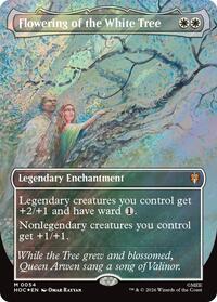 Flowering of the White Tree (Borderless) (Surge Foil) - Magic: The Gathering The Hobbit: Eternal-Legal trading card