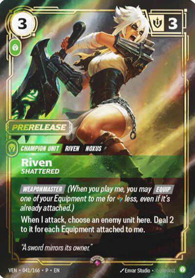 Riven, Shattered Riftbound Organized Play Promotional Cards card price