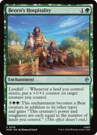 Beorn's Hospitality - Magic: The Gathering The Hobbit trading card