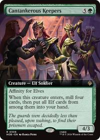 Cantankerous Keepers (Extended Art) - Magic: The Gathering The Hobbit trading card
