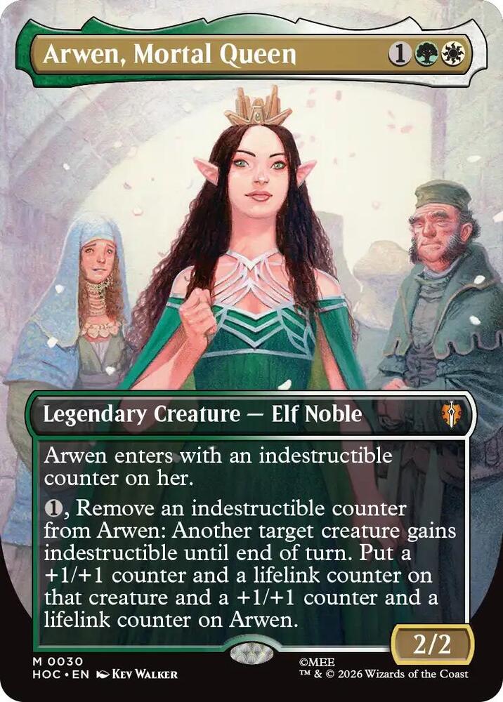 Arwen, Mortal Queen (Borderless), The Hobbit: Eternal-Legal card number 30