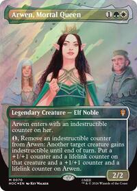Arwen, Mortal Queen (Borderless) (Surge Foil) - Magic: The Gathering The Hobbit: Eternal-Legal trading card