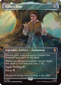 Bilbo's Ring (Borderless) (Surge Foil) - Magic: The Gathering The Hobbit: Eternal-Legal trading card
