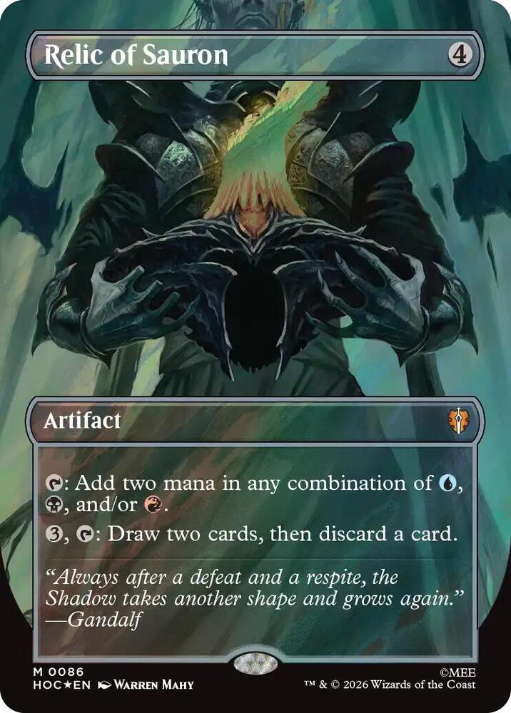 Relic of Sauron (Borderless) (Surge Foil), The Hobbit: Eternal-Legal card number 86