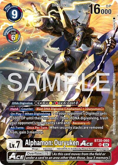 Alphamon: Ouryuken ACE Limited Card Pack -Final Crest- Super Rare Digimon card — value and price