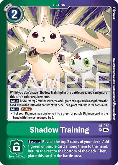 Shadow Training card