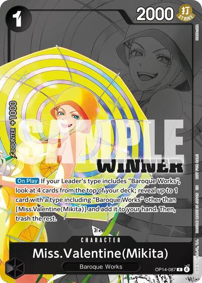 Miss.Valentine(Mikita) (Winner Pack 2026 Vol. 3) One Piece Promotion Cards R One Piece card — value and price