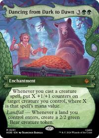 Dancing from Dark to Dawn (Showcase) - Magic: The Gathering The Hobbit trading card