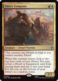 Dain's Company - Magic: The Gathering The Hobbit trading card