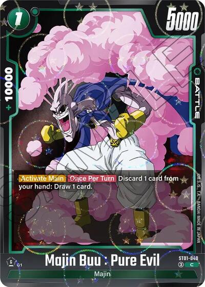 Majin Buu : Pure Evil - ST01-040 (Dragon Ball Pattern) Story Booster 01 Common Dragon Ball card — value and price