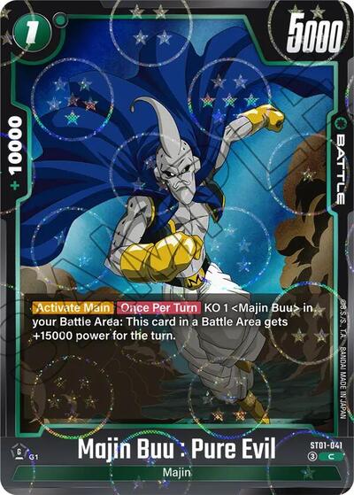 Majin Buu : Pure Evil - ST01-041 (Dragon Ball Pattern) Story Booster 01 Common Dragon Ball card — value and price