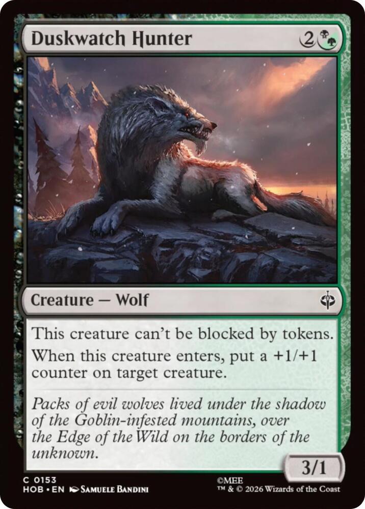 Duskwatch Hunter, The Hobbit card number 153