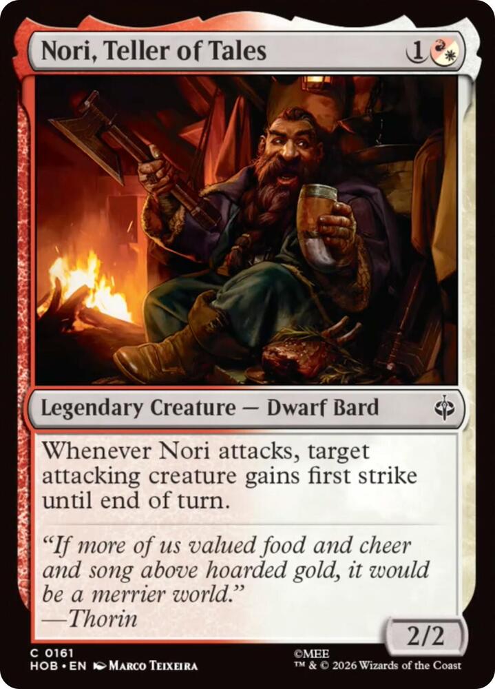 Nori, Teller of Tales, The Hobbit card number 161