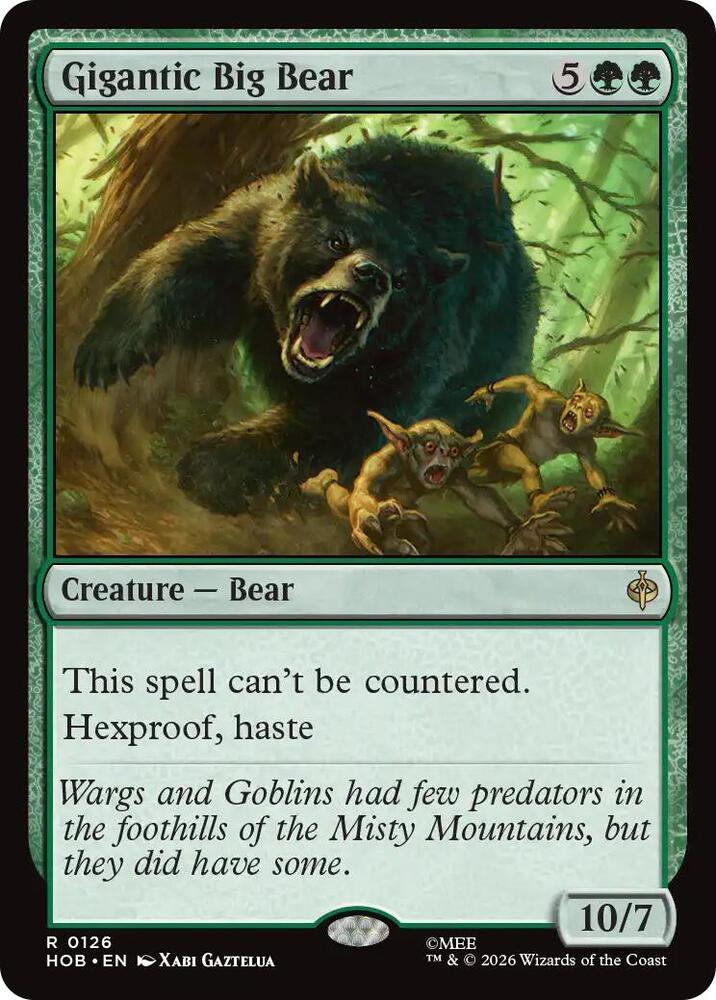 Gigantic Big Bear - The Hobbit - Magic: The Gathering - TCGplayer.com