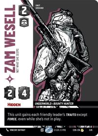 Zam Wesell - Not What She Seems - Star Wars: Unlimited 2026 Convention Exclusive trading card