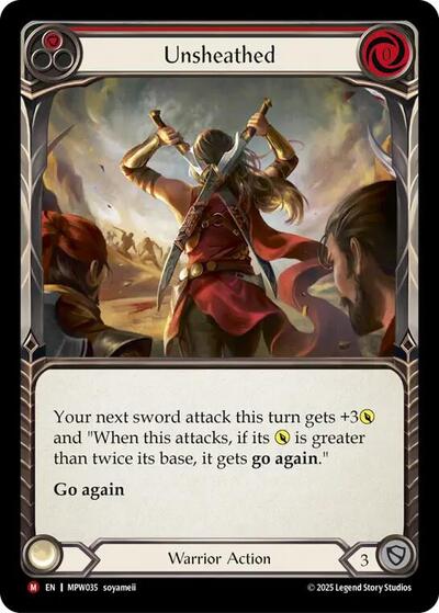 Unsheathed (Red) card