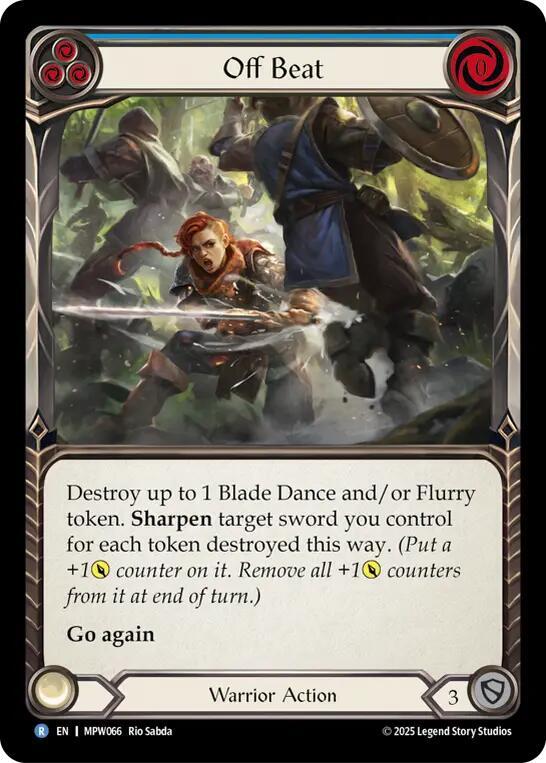 Frost – Battle Beat Off Beat (Blue) - Mastery Pack Warrior - Flesh and Blood TCG