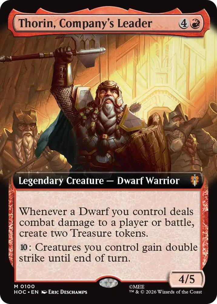 Thorin, Company's Leader (Extended Art), The Hobbit: Eternal-Legal card number 100