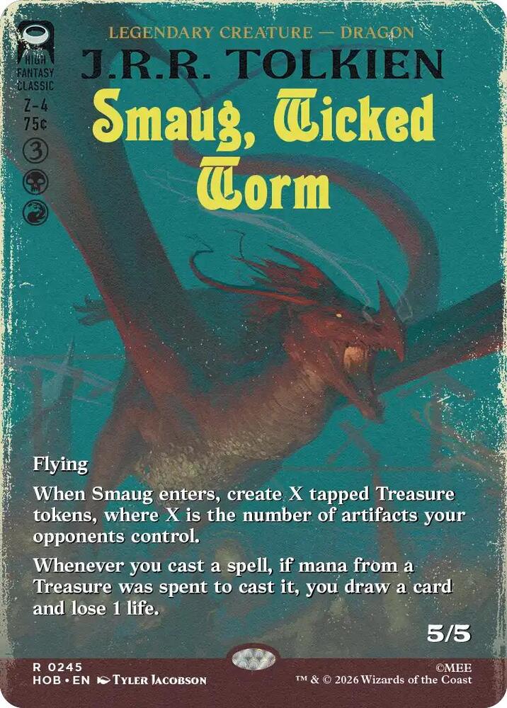 Smaug, Wicked Worm (Borderless), The Hobbit card number 245