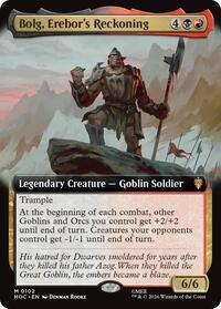 Bolg, Erebor's Reckoning (Extended Art) - Magic: The Gathering The Hobbit: Eternal-Legal trading card