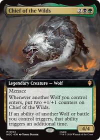 Chief of the Wilds (Extended Art) - Magic: The Gathering The Hobbit: Eternal-Legal trading card