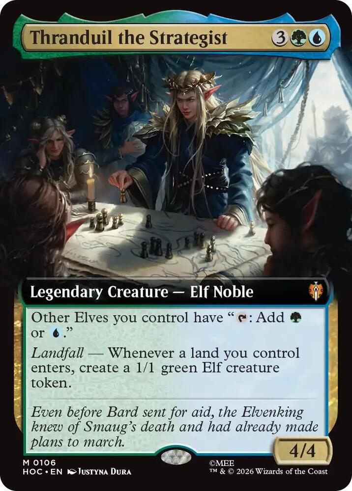 Thranduil the Strategist (Extended Art), The Hobbit: Eternal-Legal card number 106