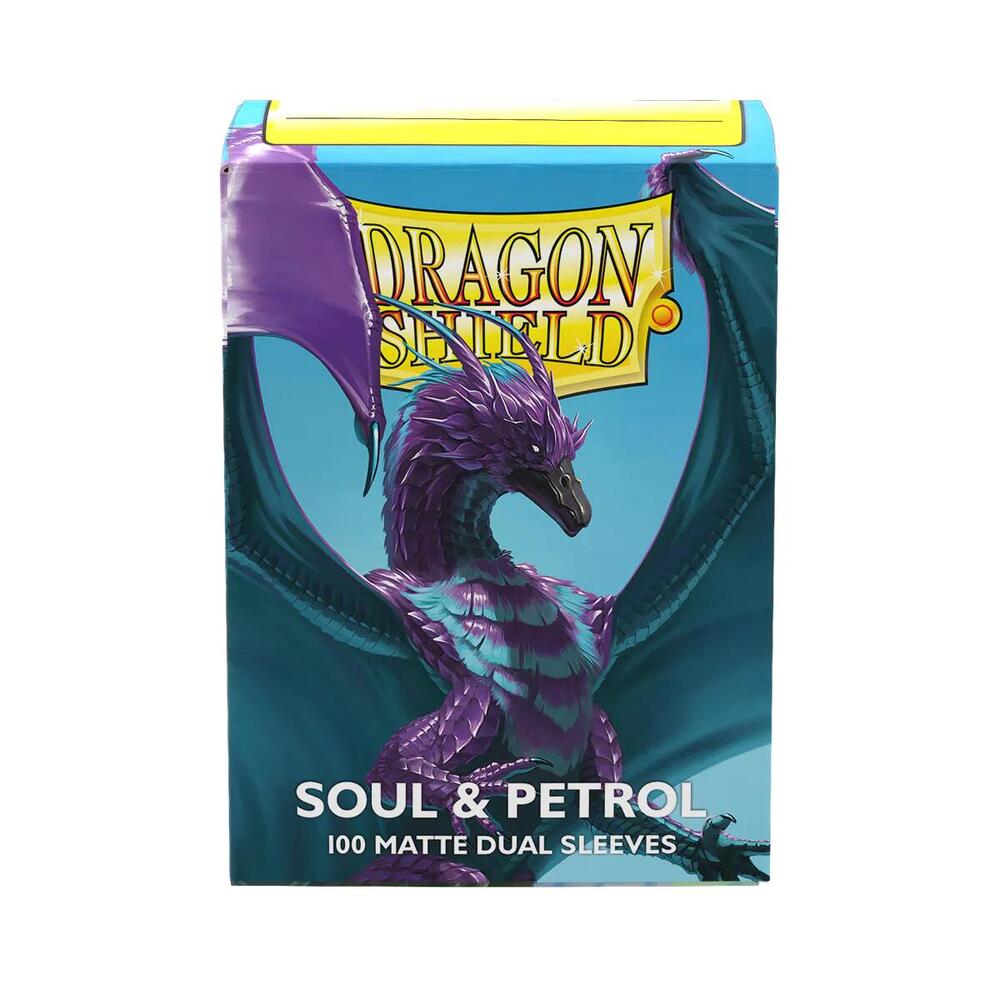 dual card sleeves Dragon Shield Standard Matte Justice Deck Protector providing an elegant backdrop for cards with black borders Dragon Shield Sleeves - Matte