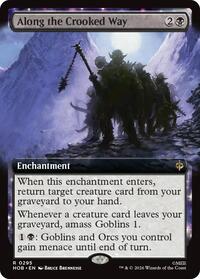 Along the Crooked Way (Extended Art) - Magic: The Gathering The Hobbit trading card