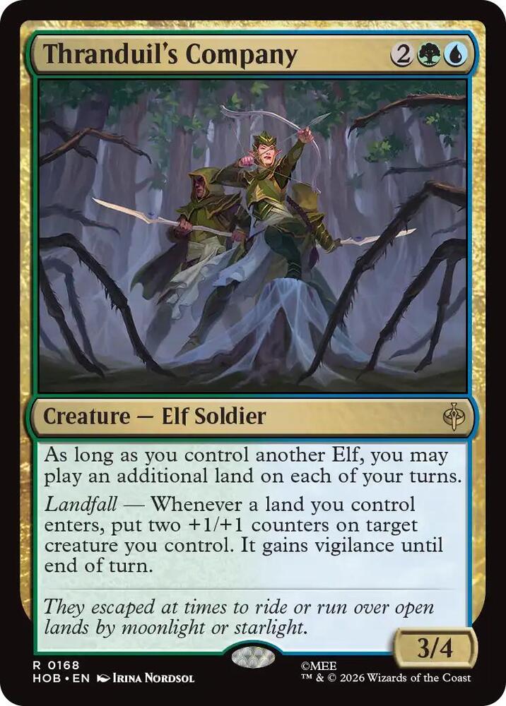 Thranduil's Company, The Hobbit card number 168