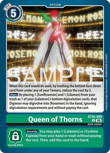 Queen of Thorns, Timeless Bonds card number BT26-098 U