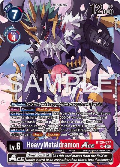 HeavyMetaldramon ACE Limited Card Pack -Final Crest- Super Rare Digimon card — value and price