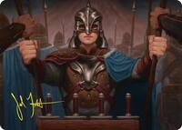 Bard's Attendant Art Card (Gold-Stamped Signature) - Magic: The Gathering Art Series: The Hobbit trading card