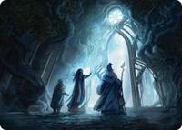 Uncover the Moon-Letters Art Card