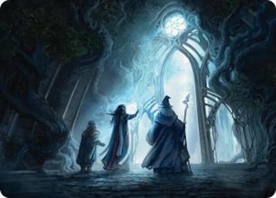 Uncover the Moon-Letters Art Card