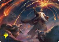 Gandalf, Shadow's Foe Art Card (Gold-Stamped) - Magic: The Gathering Art Series: The Hobbit trading card