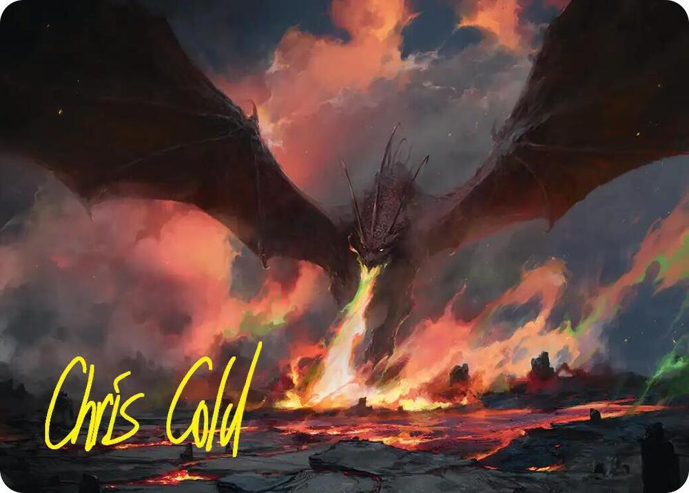 Smaug, the Great Calamity Art Card (Gold-Stamped Signature) 17 card