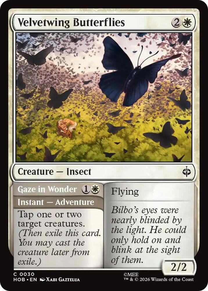 Velvetwing Butterflies, The Hobbit card number 30