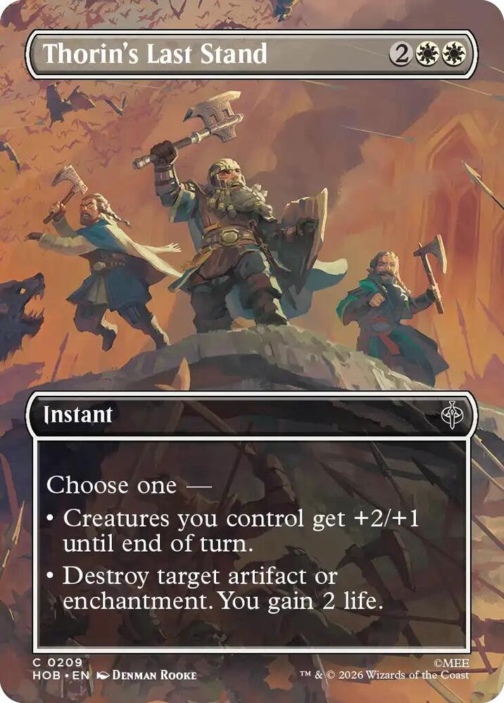 Thorin's Last Stand (Borderless), The Hobbit card number 209