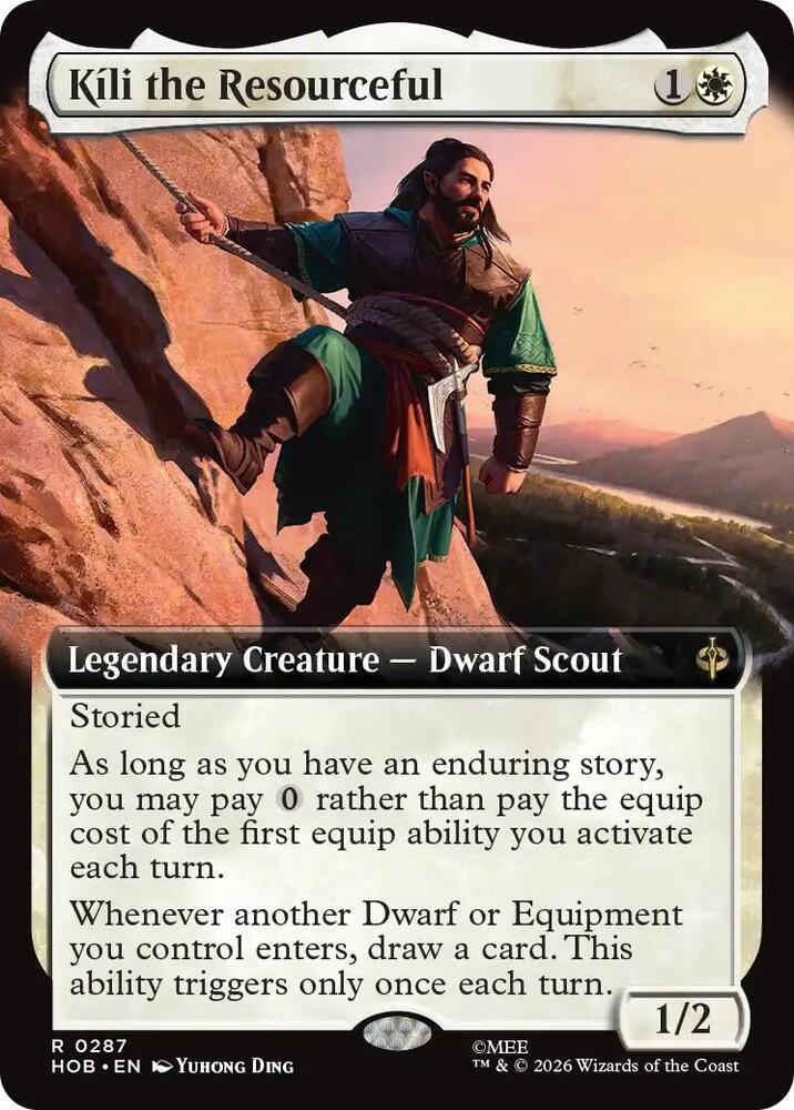 Kili the Resourceful (Extended Art), The Hobbit card number 287