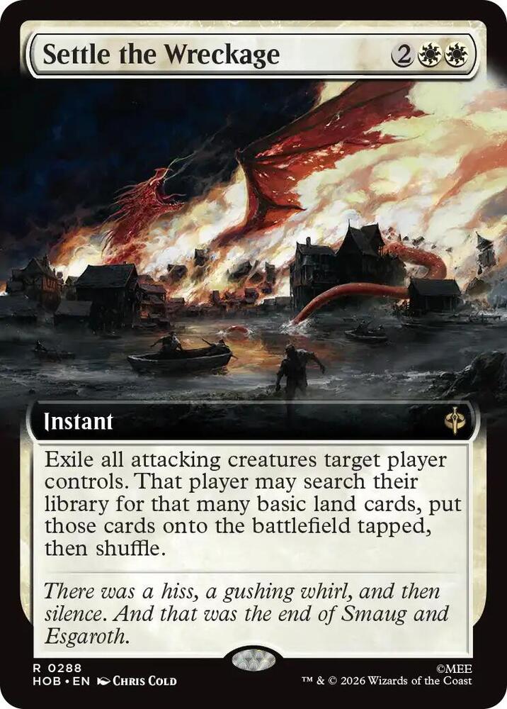 Settle the Wreckage (Extended Art), The Hobbit card number 288