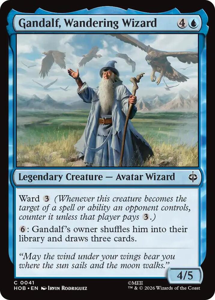 mtg gandalf card the White LotR DOUBLE TRIGGERS Magic Custom Commander Deck and each opponent draws a card Gandalf, Wandering Wizard - The
